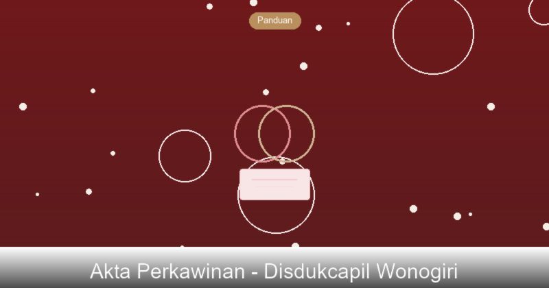Prosedur Lengkap Pembuatan Akta Nikah di Disdukcapil Wonogiri